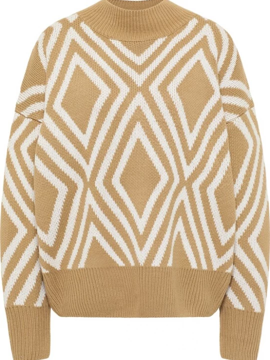Foto van product IZIA Trui beige / wolwit