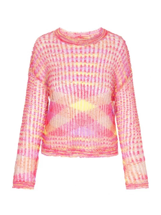 Foto van product IZIA Trui 'Fashion Look' geel / lavendel / framboos