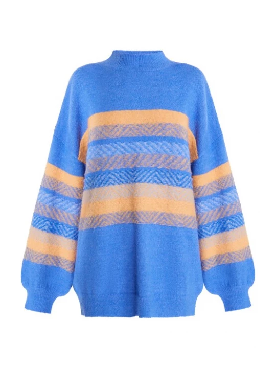Foto van product IZIA Trui 'Hoona' blauw / pasteloranje