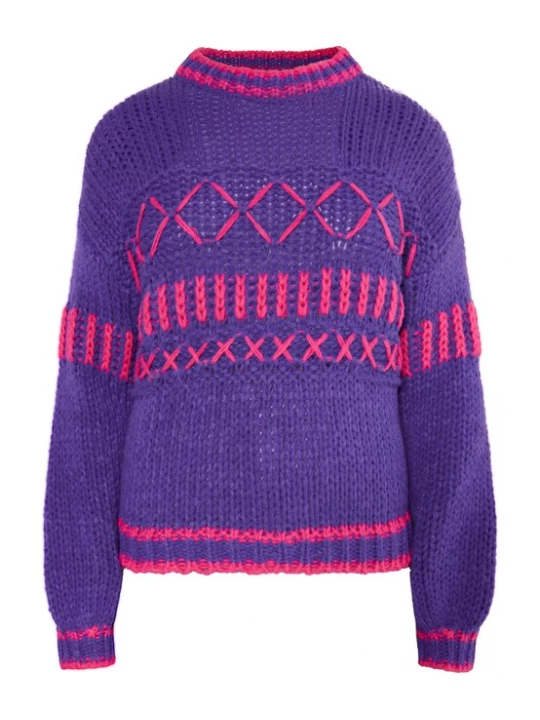 Foto van product IZIA Trui 'Hoona' donkerlila / pink
