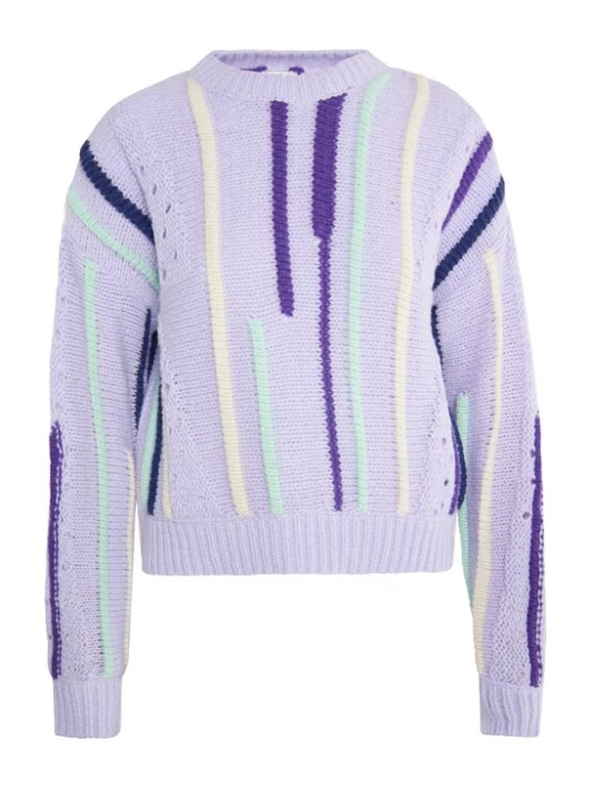 Foto van product IZIA Trui 'Hoona' geel / mintgroen / lila / lichtlila