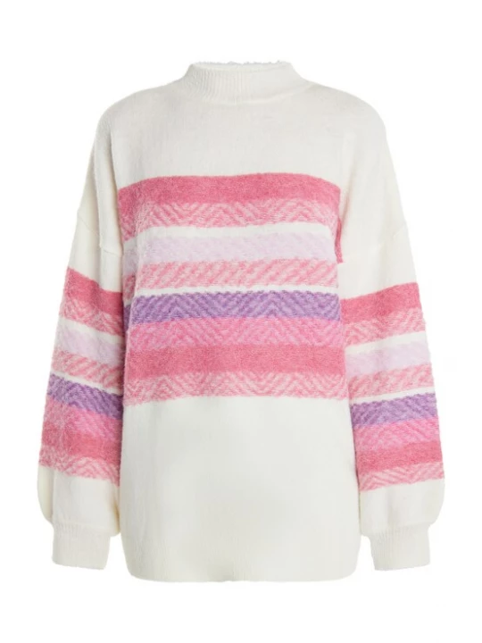 Foto van product IZIA Trui 'Hoona' lila / lichtlila / pink / wit