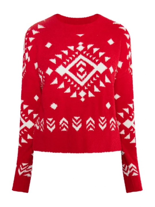 Foto van product IZIA Trui 'Hoona' rood / wit