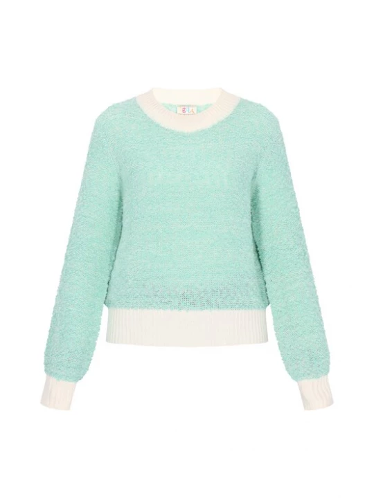 Foto van product IZIA Trui ivoor / mintgroen