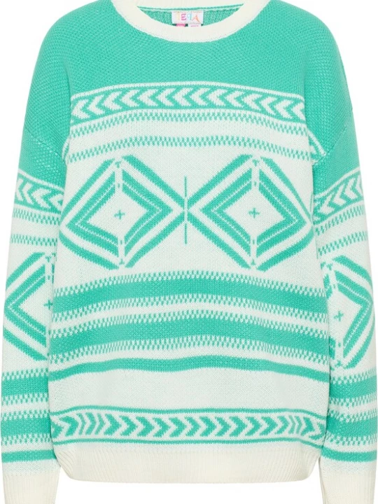 Foto van product IZIA Trui jade groen / offwhite