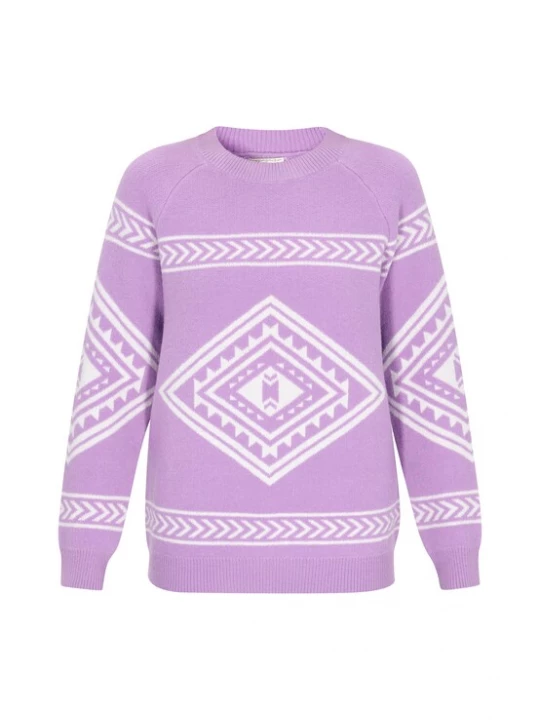 Foto van product IZIA Trui lavendel / wit