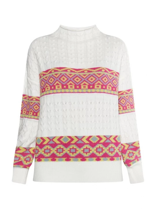 Foto van product IZIA Trui lichtblauw / geel / pink / wit
