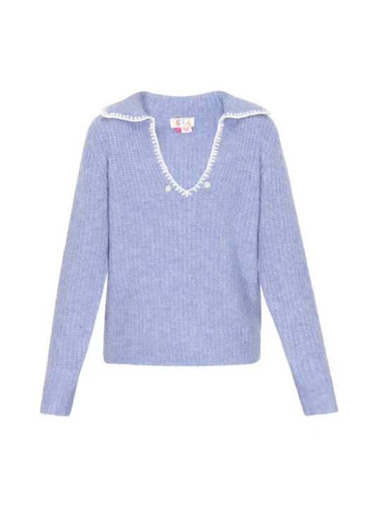 Foto van product IZIA Trui lichtblauw / wit