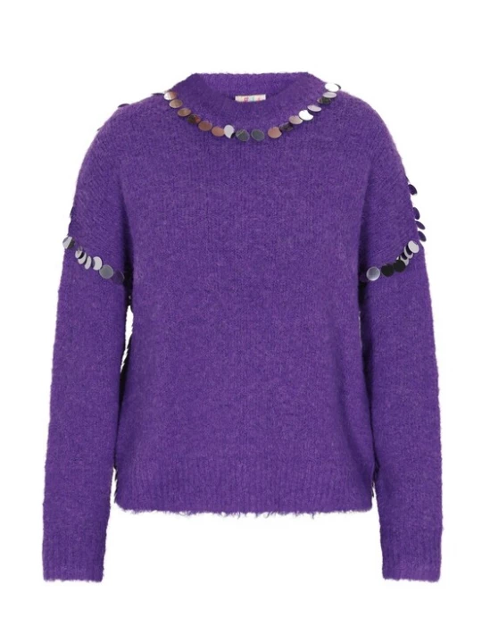 Foto van product IZIA Trui lila / zilver