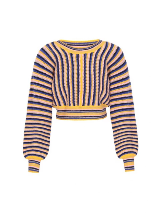 Foto van product IZIA Trui marine / navy / donkergeel / rosa