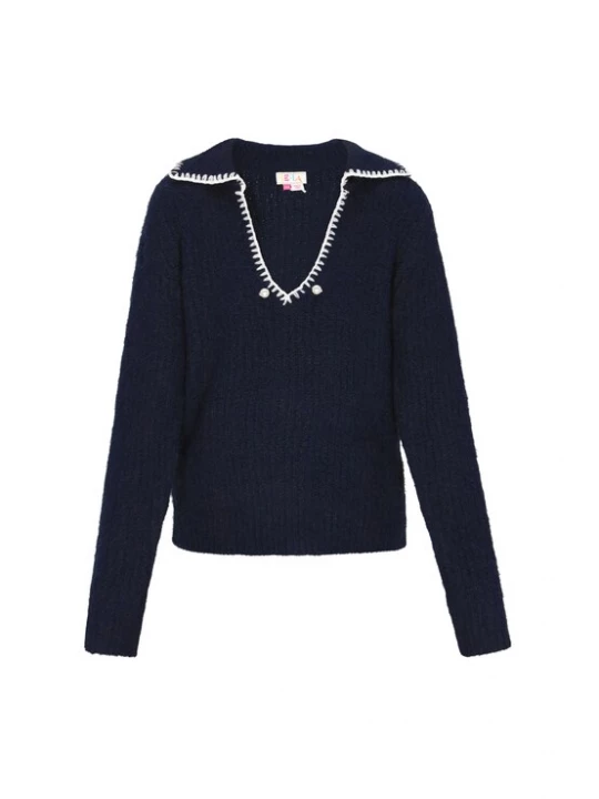 Foto van product IZIA Trui navy / wit / parelwit