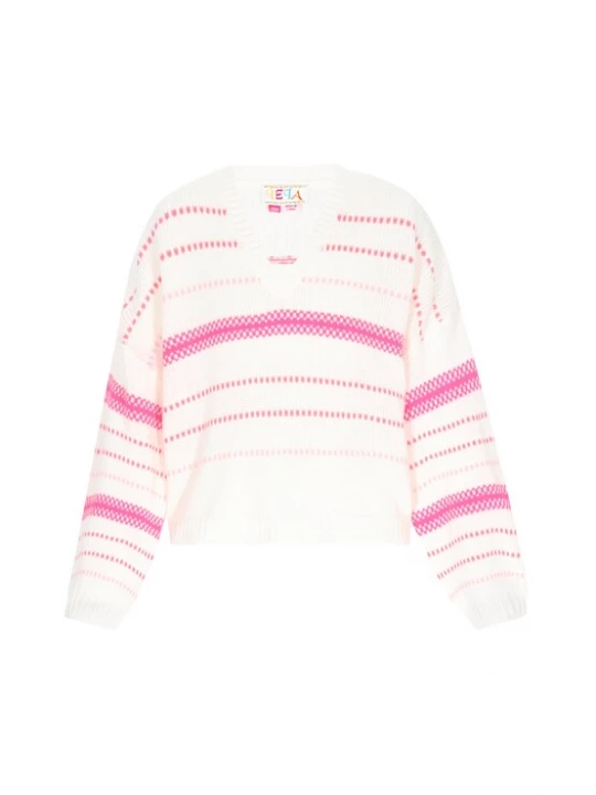 Foto van product IZIA Trui neonroze / offwhite
