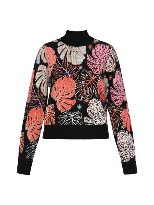 Foto van product IZIA Trui oranjerood / zwart / wit