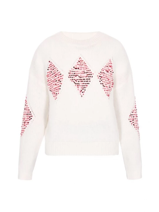 Foto van product IZIA Trui oudroze / offwhite