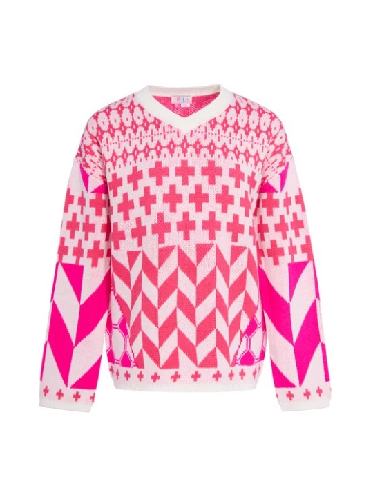 Foto van product IZIA Trui pink / lichtroze / offwhite