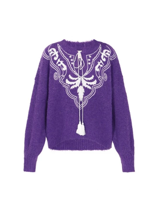 Foto van product IZIA Trui purper / wit