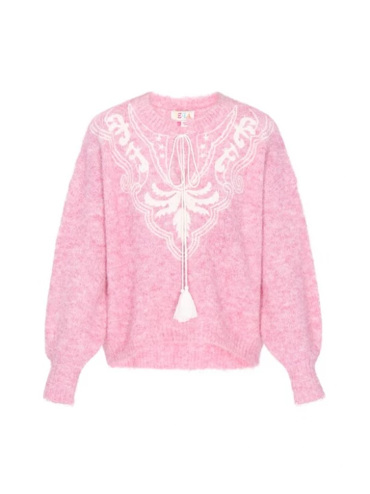 Foto van product IZIA Trui rosa / wit