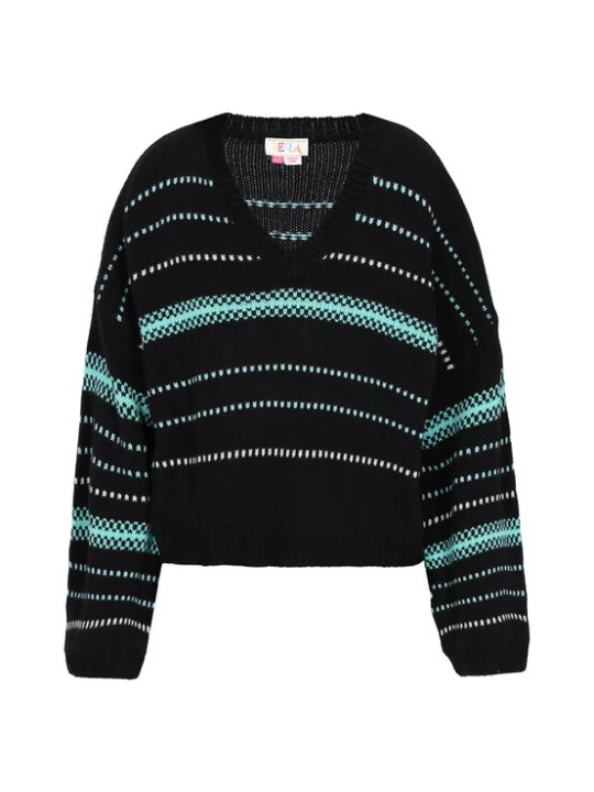 Foto van product IZIA Trui turquoise / zwart