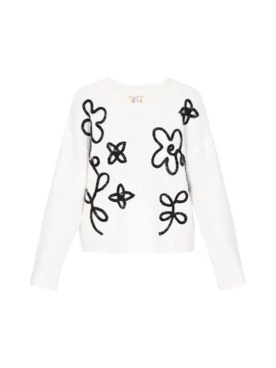 Foto van product IZIA Trui zwart / offwhite