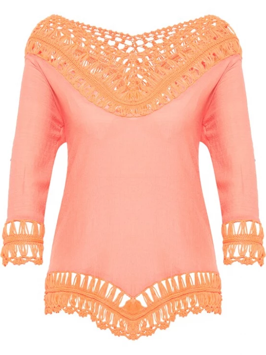 Foto van product IZIA Tuniek oranje / zalm roze