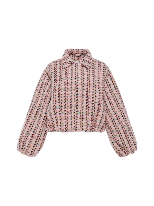Foto van product IZIA Tussenjas duifblauw / rosa / rood / zwart