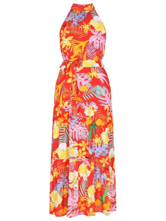 Foto van product IZIA Zomerjurk aqua / geel / lila / rood