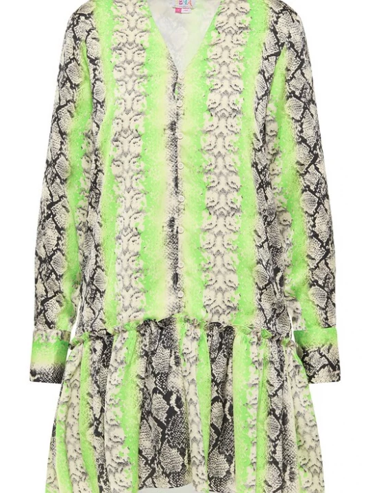 Foto van product IZIA Zomerjurk beige / kiwi / zwart