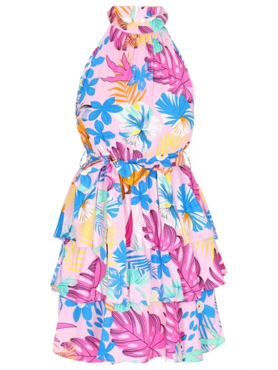 Foto van product IZIA Zomerjurk blauw / aqua / lila / rosé