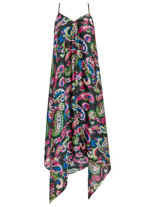 Foto van product IZIA Zomerjurk blauw / geel / zwart