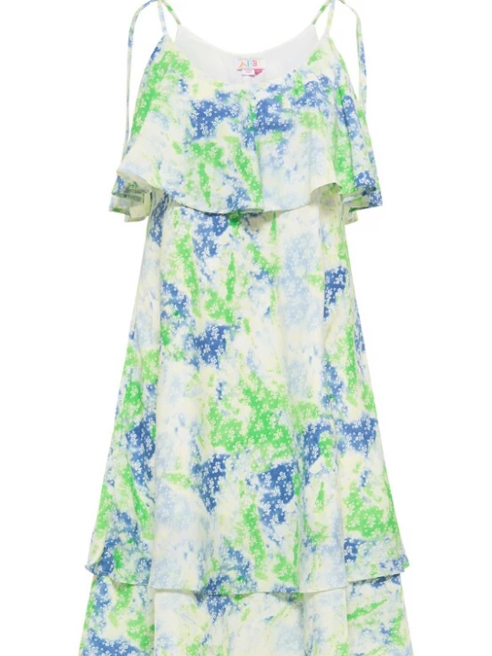 Foto van product IZIA Zomerjurk blauw / lichtgeel / groen / wit