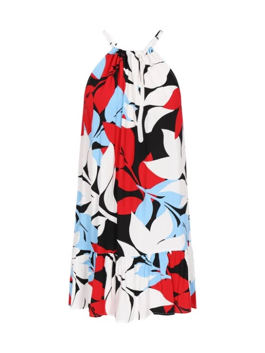 Foto van product IZIA Zomerjurk blauw / rood / zwart / wit