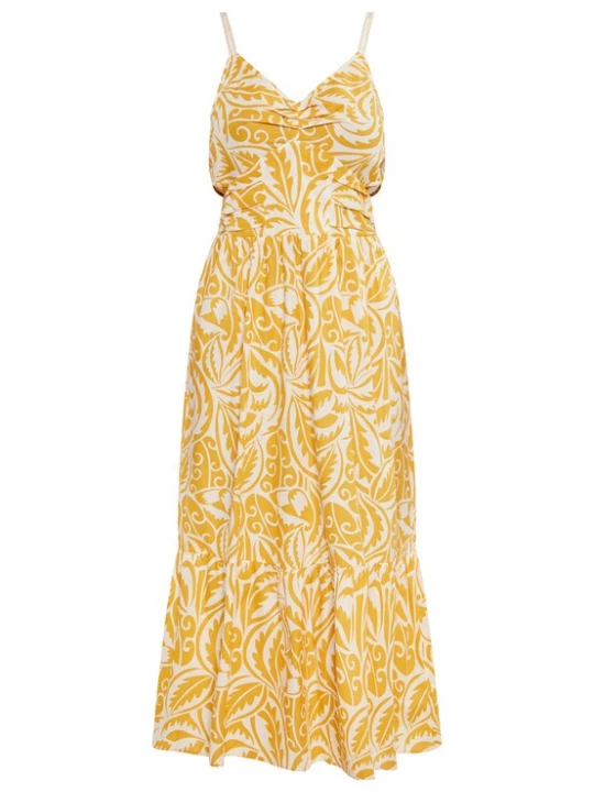 Foto van product IZIA Zomerjurk ecru / goudgeel