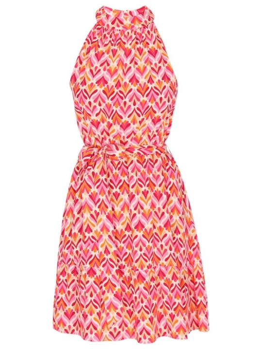Foto van product IZIA Zomerjurk ecru / pink / rosa / rood