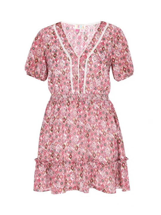 Foto van product IZIA Zomerjurk 'Fashion Look' lichtblauw / rosa / magenta / donkerrood