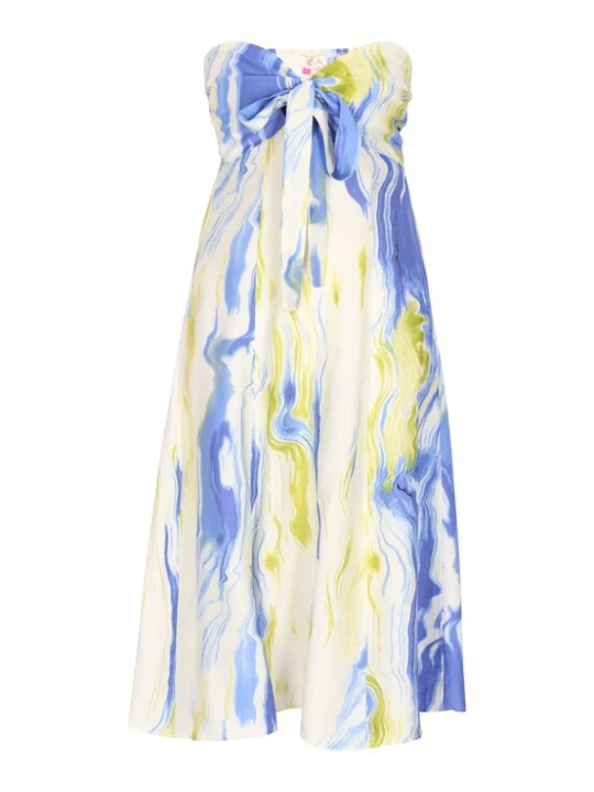 Foto van product IZIA Zomerjurk 'Festival' blauw / appel / wolwit
