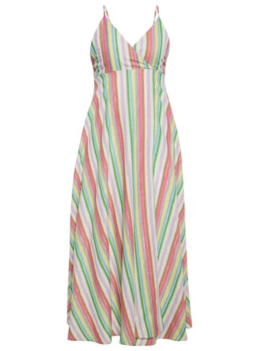 Foto van product IZIA Zomerjurk groen / sering / pink / natuurwit