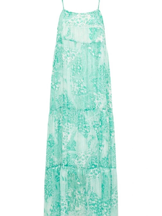Foto van product IZIA Zomerjurk jade groen / wit