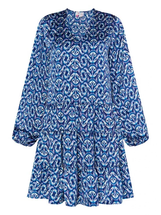 Foto van product IZIA Zomerjurk lichtblauw / donkerblauw / orchidee