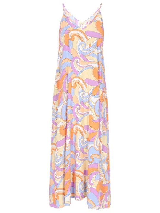 Foto van product IZIA Zomerjurk lichtblauw / geel / lila / oranje