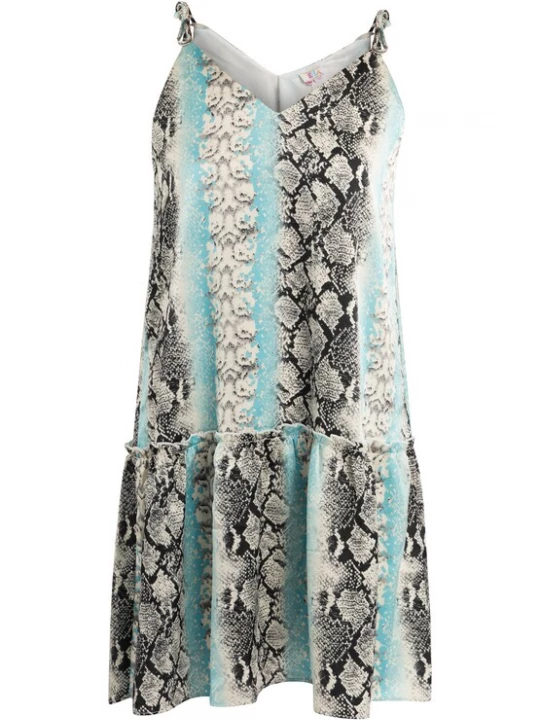 Foto van product IZIA Zomerjurk lichtblauw / grijs / wit