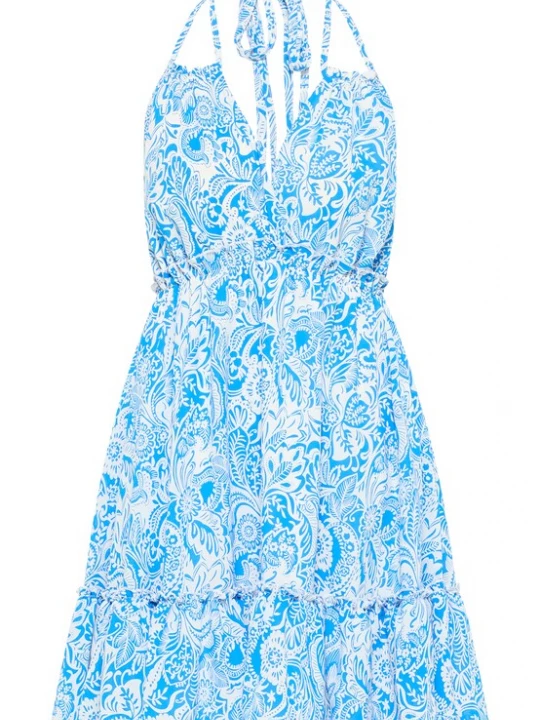 Foto van product IZIA Zomerjurk lichtblauw / wit