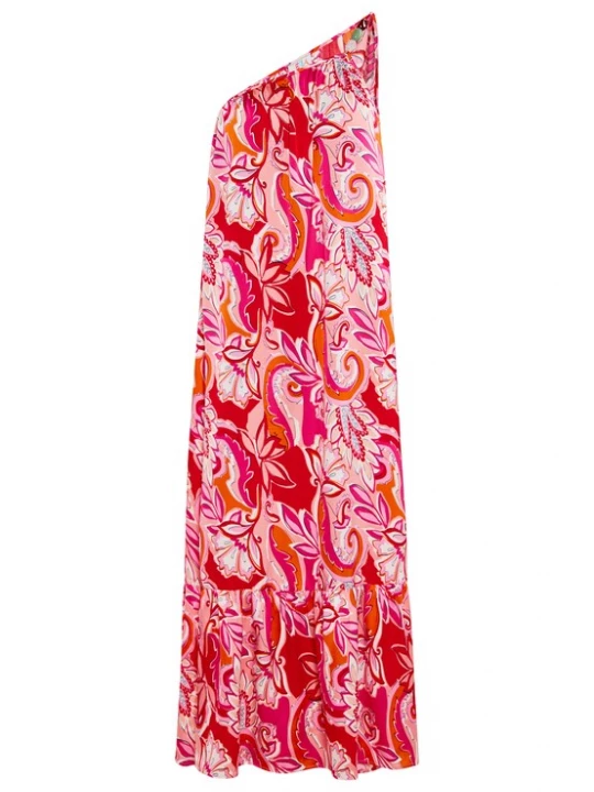 Foto van product IZIA Zomerjurk oranje / pink / rood / wit
