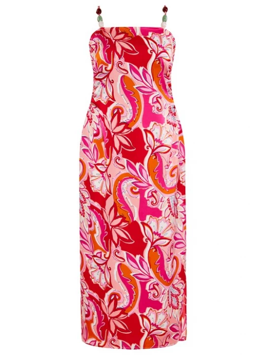 Foto van product IZIA Zomerjurk oranje / rosa / rood