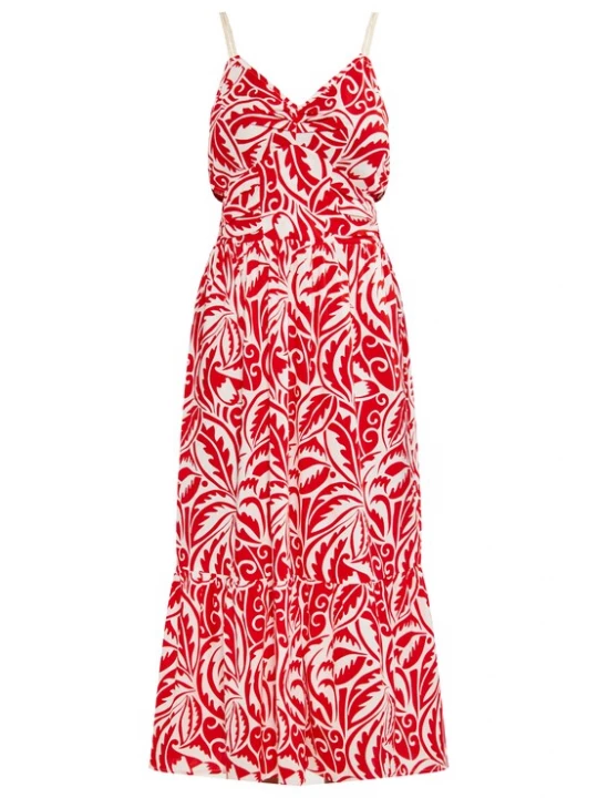 Foto van product IZIA Zomerjurk rood / wit