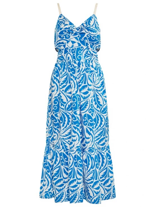 Foto van product IZIA Zomerjurk royal blue / koningsblauw / wit