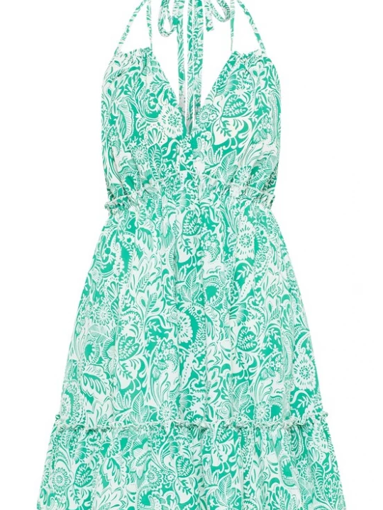 Foto van product IZIA Zomerjurk smaragd / wit