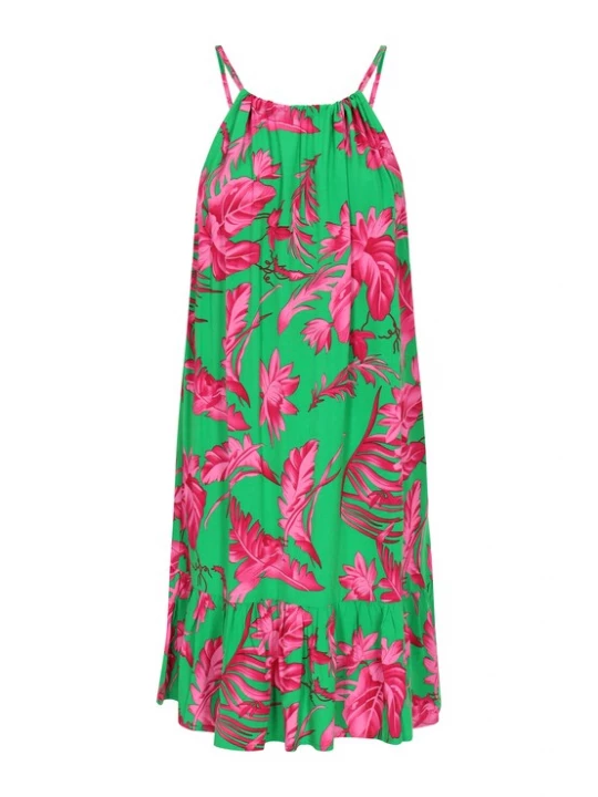 Foto van product aleida Zomerjurk groen / pink / magenta