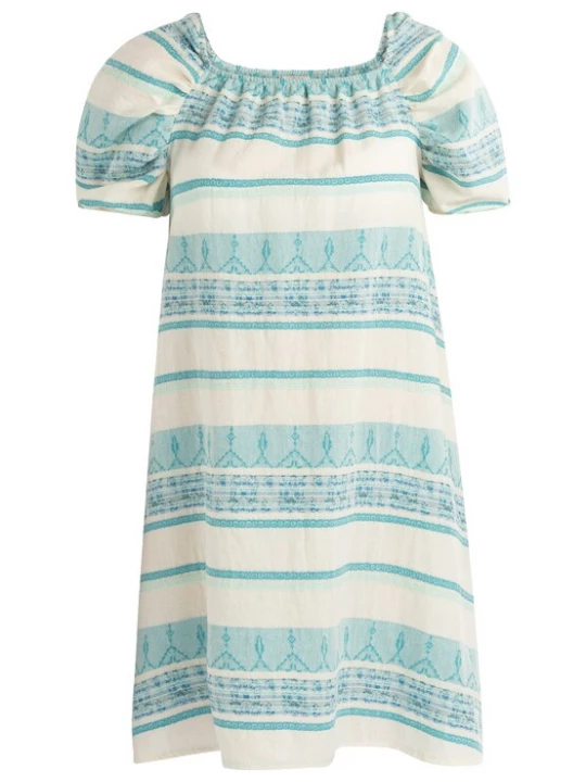 Foto van product IZIA Zomerjurk turquoise / natuurwit