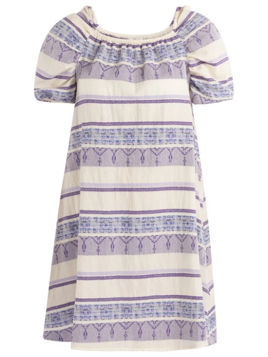 Foto van product IZIA Zomerjurk violetblauw / donkerlila / natuurwit