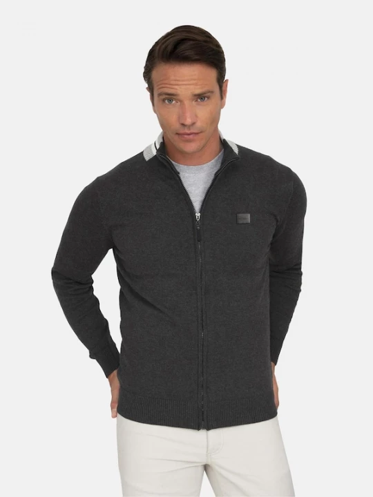 Foto van product Jacey Quinn Gebreid vest antraciet